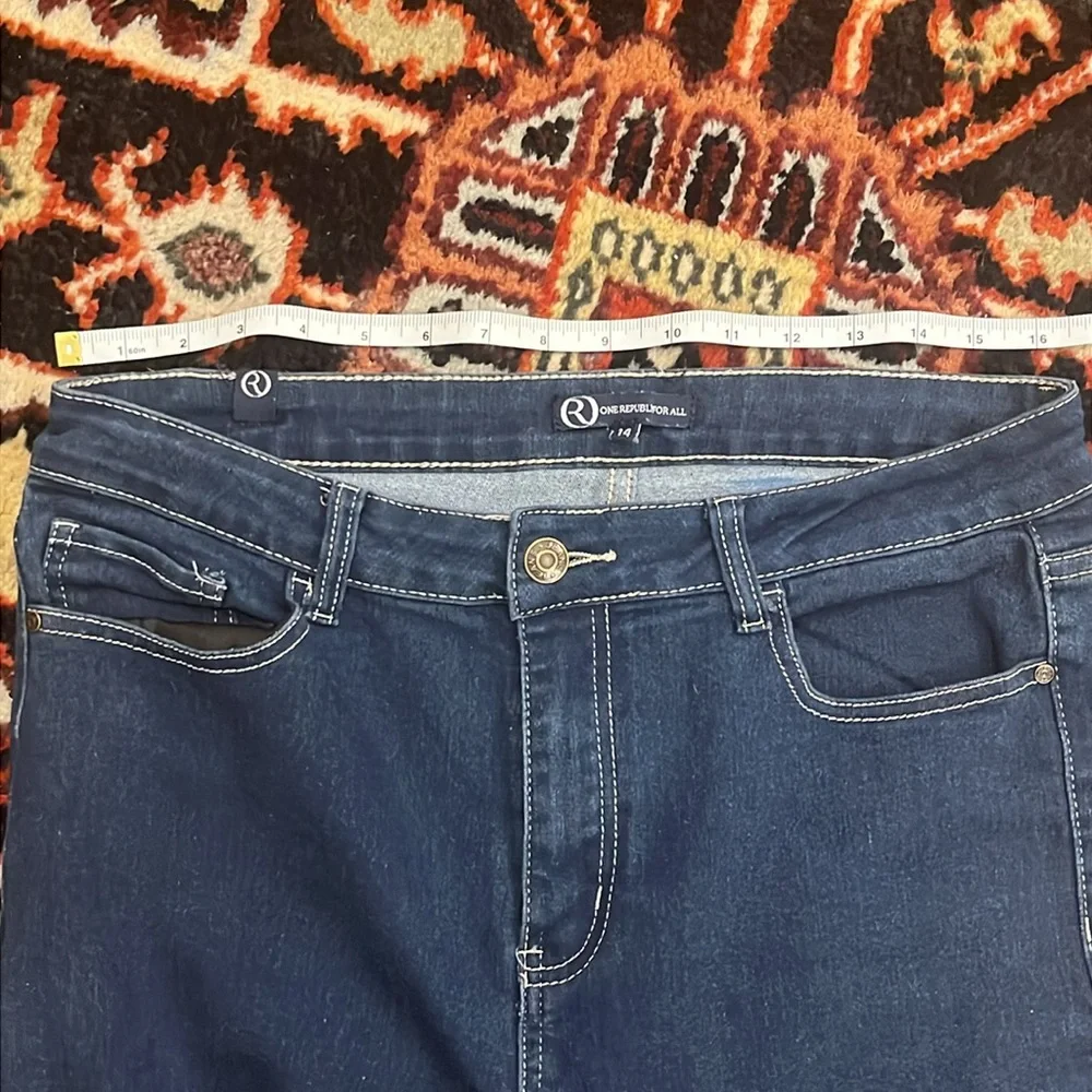 One Republic For All High-Rise Dark Denim Jeans Size 14 - Picture 2 of 11